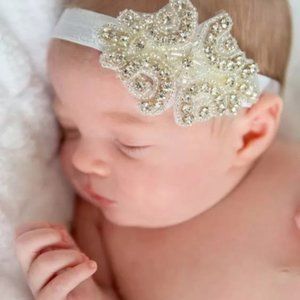 Baby rhinestone Easter headband New tag bow birthday hair accessories photoshoot